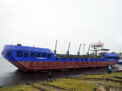 New Self-Propelled Barge Launched at Onego Shipyard