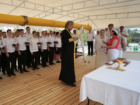 Khersones Sailing Ship Sanctified in Sevastopol