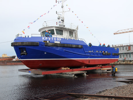 Onezhsky Ship Building and Ship Repairing Plant Holds the Ceremonial Launch of Krutoyar Mark Boat
