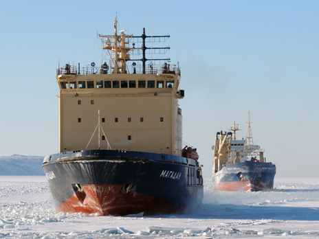 Magadan Icebreaker Heads to Work in the Sea of Okhotsk