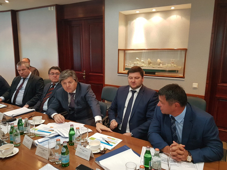 A Meeting on Construction of the Viktor Chernomyrdin Icebreaker Held in St. Petersburg 