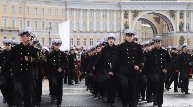 Director of the North-Western Basin Branch participates in the initiation ceremony for cadets of the Admiral Makarov State University of Maritime and Inland Shipping