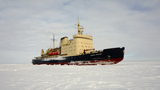 The Admiral Makarov icebreaker returns to the seaport of Murmansk
