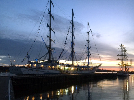 Mir Sailing Ship Arrives in Klaipeda