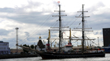Roald Amundsen Training Sailing Ship Calls at the Seaport of Kaliningrad