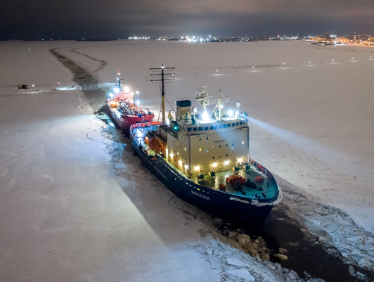 Icebreakers of FSUE “Rosmorport” have provided pilotage for more than 6.5 thousand vessels during 2023-2024 ice navigation period
