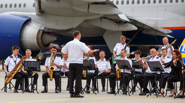 Orchestra of the Far Eastern Basin Branch performed at the Vladivostok International Airport named after V.K. Arsenyev