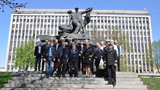A Meeting with Veterans and a Wreath and Flower Laying Ceremony at the Monument to the Hero Sailors of the Baltic Fleet