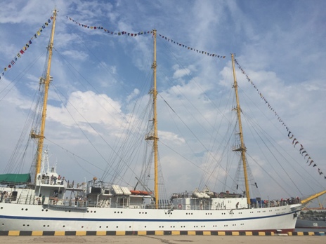 Khersones Sailing Ship Moored at Grafsky pier of Sevastopol