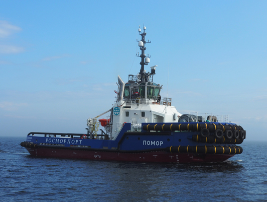 Onego Shipyard hands over the azimuth tugboat "Pomor" to FSUE "Rosmorport"