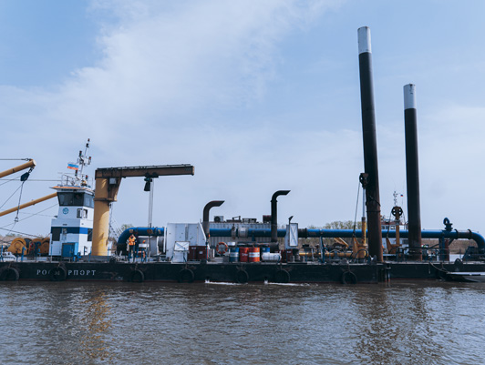 FSUE “Rosmorport” brings the 10th dredger for uninterrupted operation at the Volga-Caspian Sea Shipping Canal