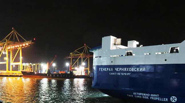 General Chernyakhovsky ferry conducts the first sea cargo transportation