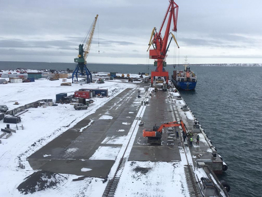 Reconstruction of berths No. 1 and No. 2 (CPMI) completed in the seaport of Pevek