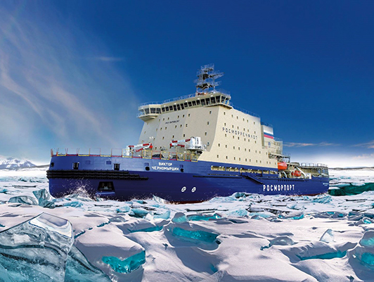 The flagship of FSUE “Rosmorport” fleet icebreaker Viktor Chernomyrdin set out for work for the first time
