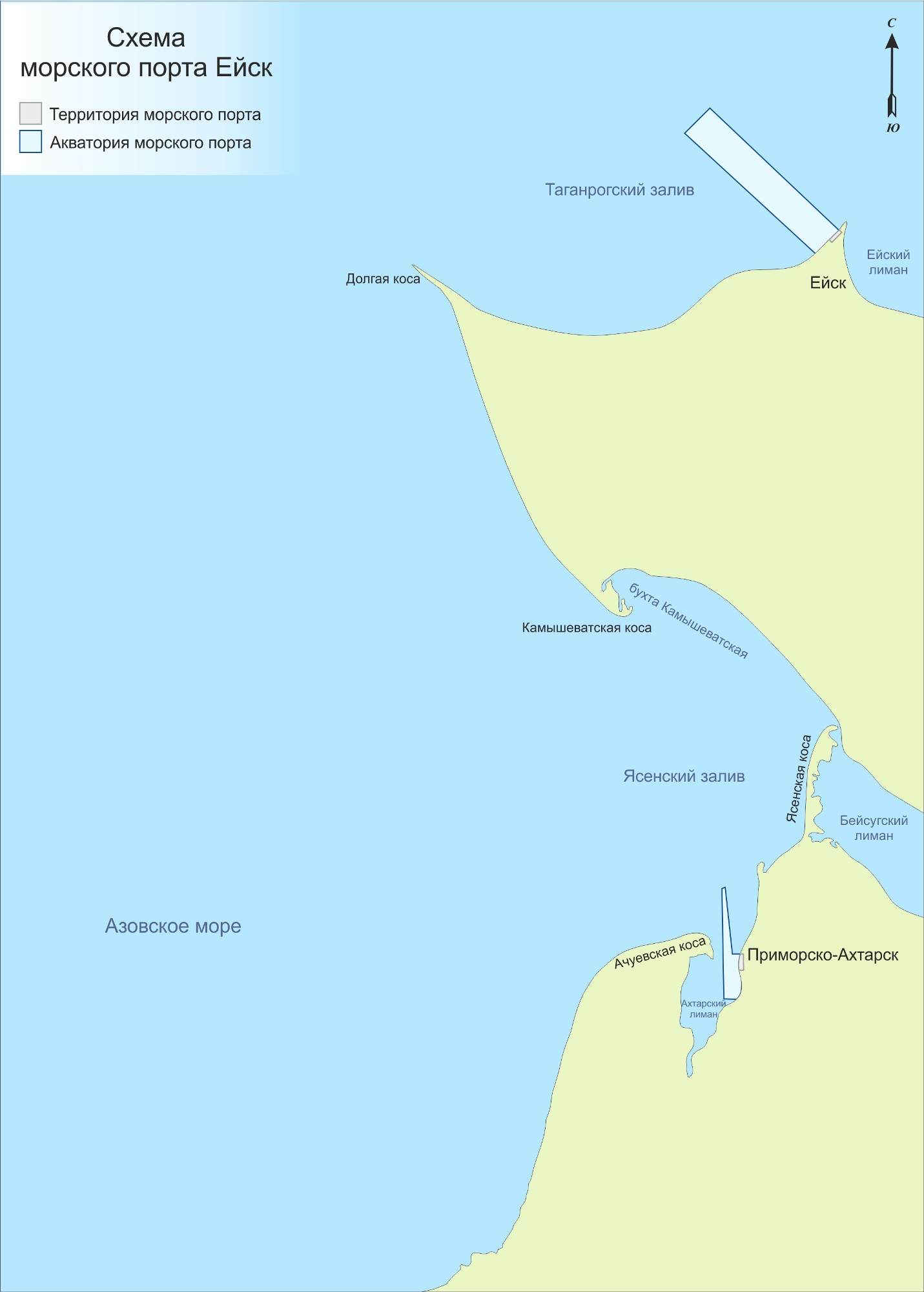 Карта ейска море