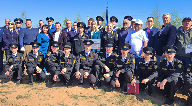 Director of the Astrakhan Branch participated in a tree planting event dedicated to the 80th anniversary of the Victory Day