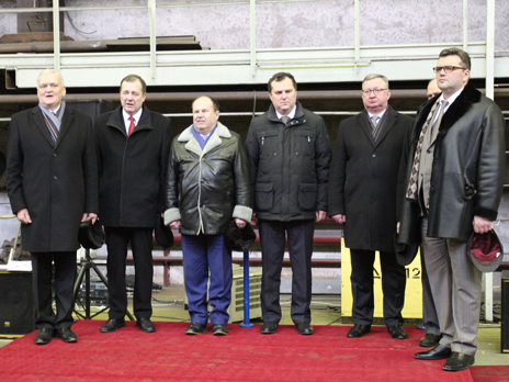 Keel Laying of a Self-Propelled Hopper Barge Held in the Onezhsky Ship Building and Ship Repairing Plant 