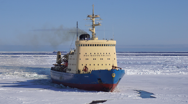 Krasin icebreaker heads to the Arctic after repair