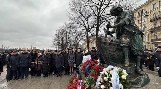 North-Western Basin Branch takes part in solemn event at Peter the Great monument in St. Petersburg