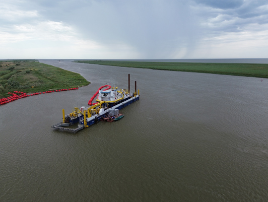 FSUE “Rosmorport” completes more than 90% of the planned dredging at Volga-Caspian Sea Shipping Canal