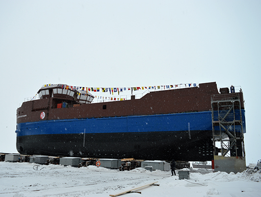 The lead crab catcher vessel was launched at the Onego Shipyard