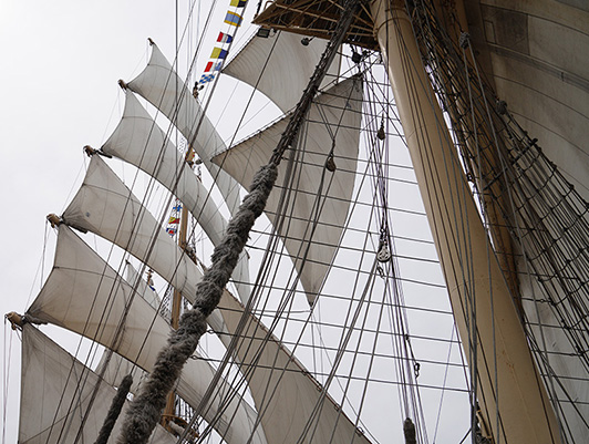 The Nadezhda sailboat of the Far Eastern Basin Branch takes part in the Parade of Sails