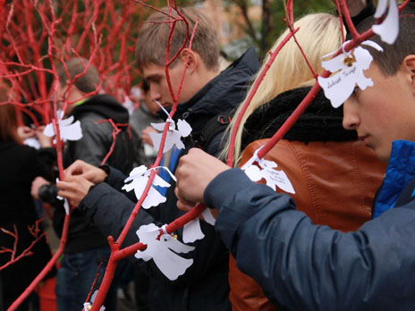 Participation of the Murmansk Branch in a Commemoration Rally Dedicated to the Day of Solidarity in Fight Against Terrorism