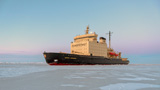 Kapitan Dranitsyn icebreaker returns to the seaport of Murmansk