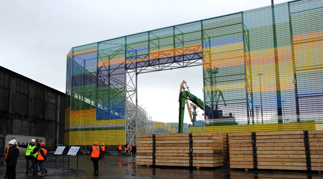 Director of the Murmansk Branch takes part in a ceremony for opening a dust wind protection facility in the seaport of Murmansk