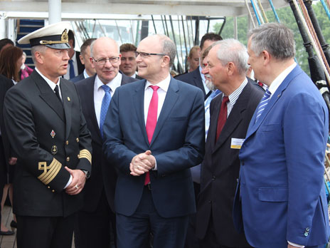 Mir Sailing Ship Takes Part in Days of Russia in Germany