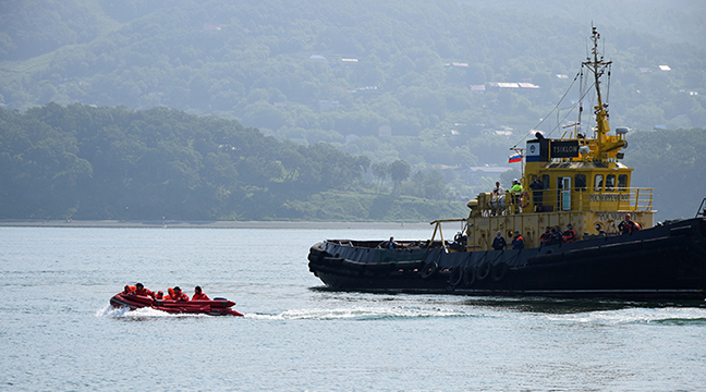 Petropavlovsk Branch takes part in exercises on maritime search and rescue of people