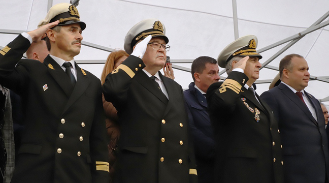Director of the North-Western Basin Branch participates in the initiation ceremony for cadets of Admiral Makarov State University of Maritime and Inland Shipping