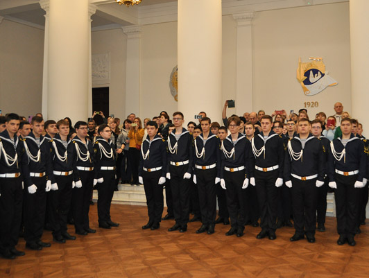 FSUE “Rosmorport” takes part in the first cadet initiation ceremony for students of the Academy of Water Transport