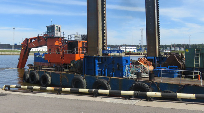Dredging operations start in the seaport of Ust Luga