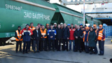 100 000th Railway Carriage Loaded on the Railway Ferry Complex in the Seaport of Kaliningrad 