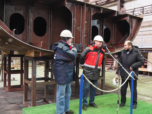 Onega Shipyard laid down the keel of the seventh crab carrier for the Russian Crab Group