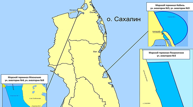 The boundaries of the seaport of Korsakov changed