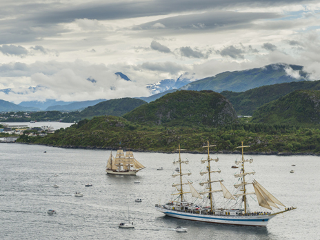 Mir Sailing Ship Finishes in Another Stage of The Tall Ships Races 2015