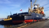 Magadan Icebreaker Heads for the seaport of Magadan