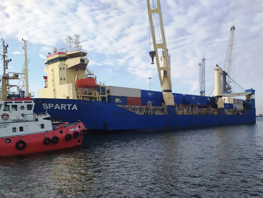 Sparta vessel chartered by FSUE “Rosmorport” starts operating on the Seaport of Ust-Luga – Seaport of Kaliningrad line