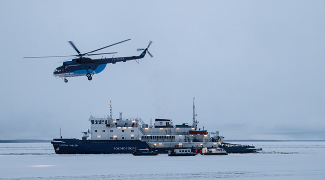 Kapitan Chadaev icebreaker of Murmansk Branch takes part in exercises "Safe Arctic – 2025"