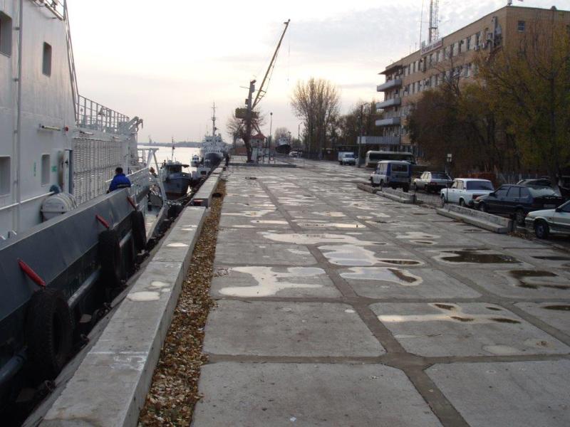 Operational berth in the seaport of Astrakhan