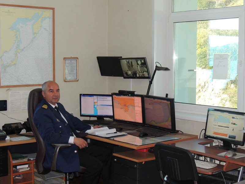 Operator's working place at the VTS Center (Magadan)