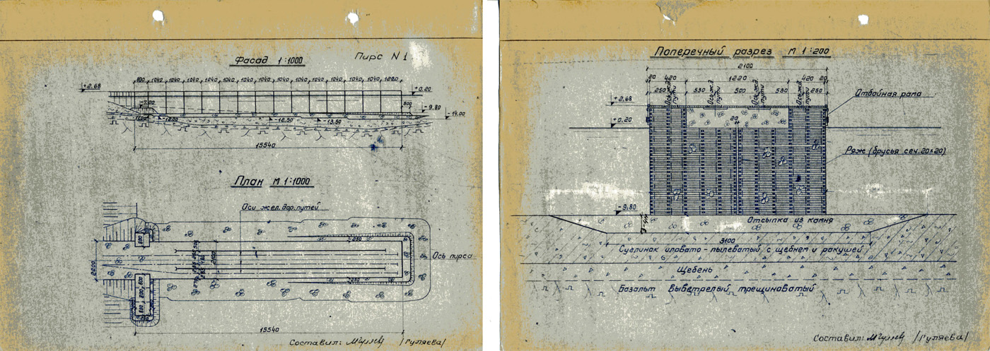 Plan of the facade of the existing berth Plan of the facade of the existing berth