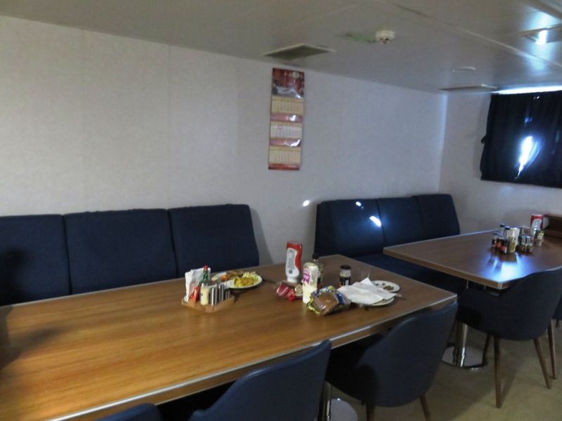 Railway sea ferry Marshal Rokossovsky. Dining-room