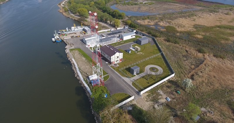 Base of aids to navigation in the seaport of Kaliningrad